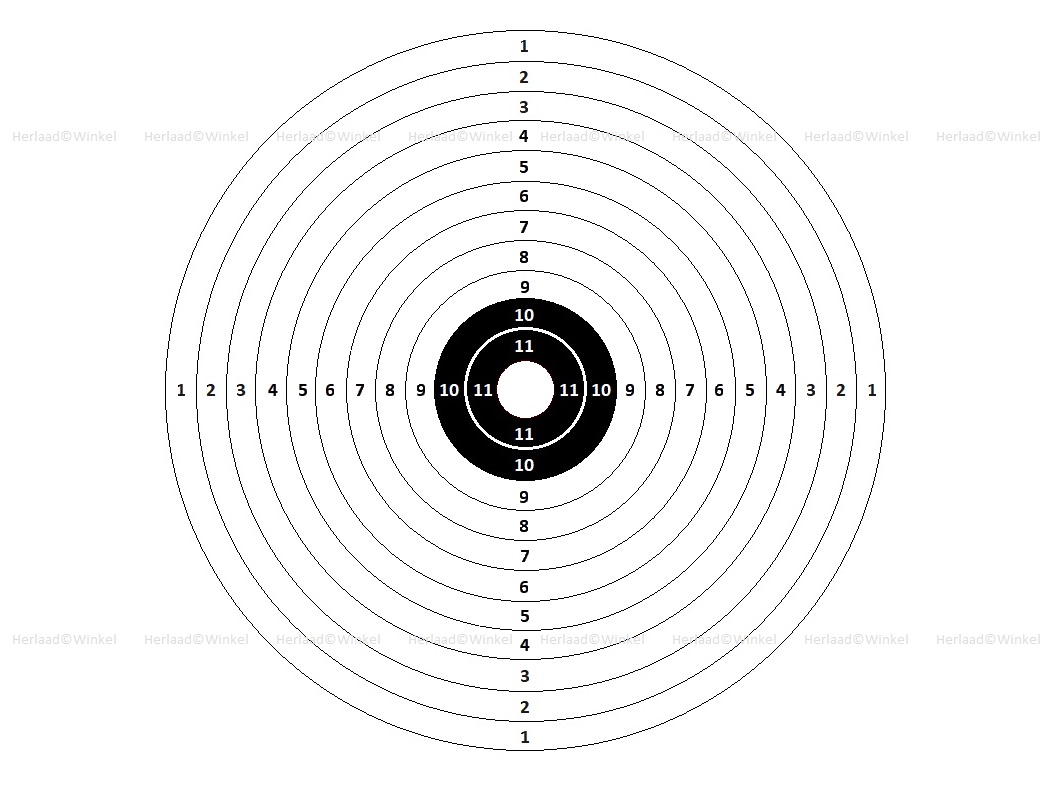 .TM 1 BULLSEYE Airgun Paper Targets 11x11 centimeter content 100 pieces